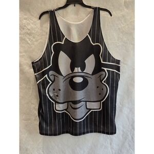 Disney Black and White Goofy Graphic Tank Jersey